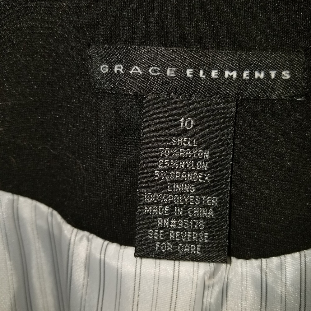 Grace Elements Black Rayon Blazer - image 2